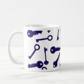Blaues Musterprodukt Kaffeetasse (Links)