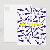 Blaues Musterprodukt Postkarte (Vorne/Hinten)