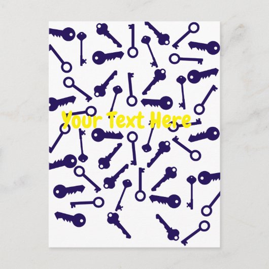 Blaues Musterprodukt Postkarte (Vorderseite)