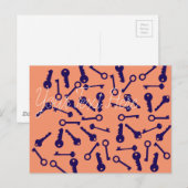 Blaues Musterprodukt Postkarte (Vorne/Hinten)