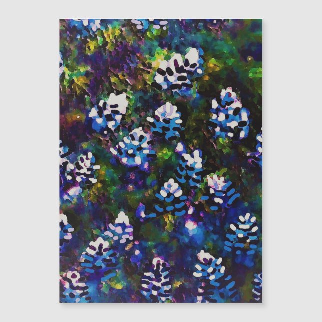 Blaues Mützen-Gemisch Magnetkarte (Vorderseite)