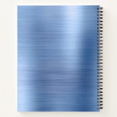 Blaues Nadelband für Monogramm Notizblock (Rückseite)