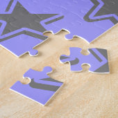Blaues nahtloses Retro-Stil graues Sterne-Muster Puzzle (Seite)
