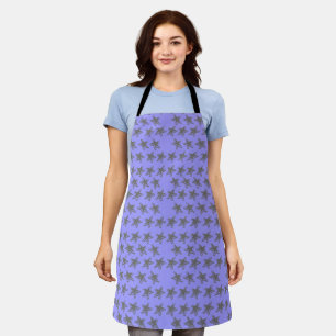 Blaues nahtloses Retro-Stil graues Sterne-Muster Schürze