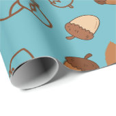 Blaues nahtloses Wrapping Papier Hazelnut Herbstvi Geschenkpapier (Rolleneckpunkt)