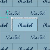 Blaues Namensgewebe Stoff (Kachel)