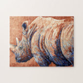 Blaues Nashorn Puzzle (Horizontal)