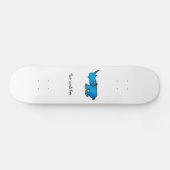 Blaues Nashorn Skateboard (Horizontal)