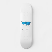 Blaues Nashorn Skateboard (Vorderseite)