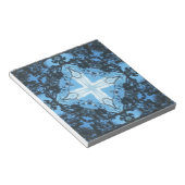 Blaues Naturmuster Notizblock (angewinkelt)