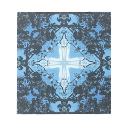 Blaues Naturmuster Notizblock (Vorderseite)