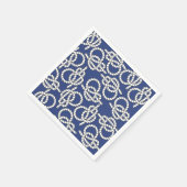 Blaues Nautikknotenpapier Napkins Serviette (Ecke)