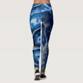 Blaues Nautilus Leggings (Rückseite)