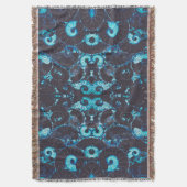 Blaues Nautilus-Muschel-Muster erschreckte Geometr Decke (Vorderseite Vertikal)