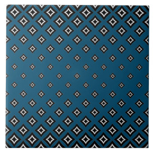 Blaues Navy-Background und geometrisches Square-Mu Fliese