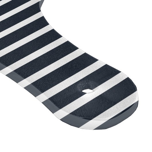 Blaues Navy Boat Modernes Personalisiert Schneidebrett (Ecke)