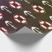 Blaues Navy-Papier Geschenkpapier (Ecke)