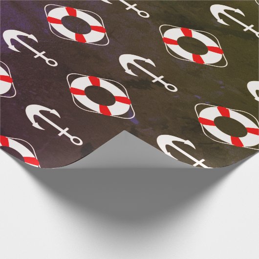 Blaues Navy-Papier Geschenkpapier (Ecke)