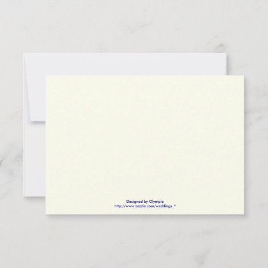 Blaues Navy-Seepferd auf Elfenbeinsommerhochzeit R RSVP Karte (Rückseite)