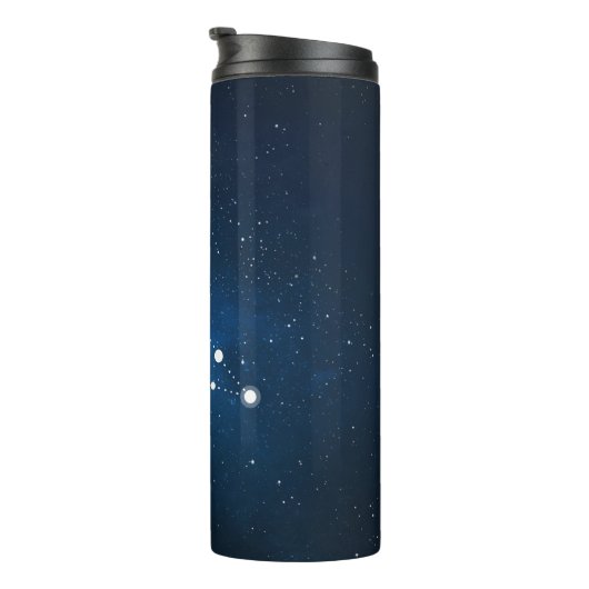 Blaues Nebelfleck-Fisch-Tierkreis-Zeichen Thermosbecher (Nach rechts gedreht)