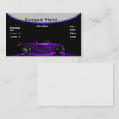 Blaues Neonauto Visitenkarte (Vorne/Hinten)