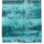 Blaues Neonpapier Duschvorhang (Vorderseite)