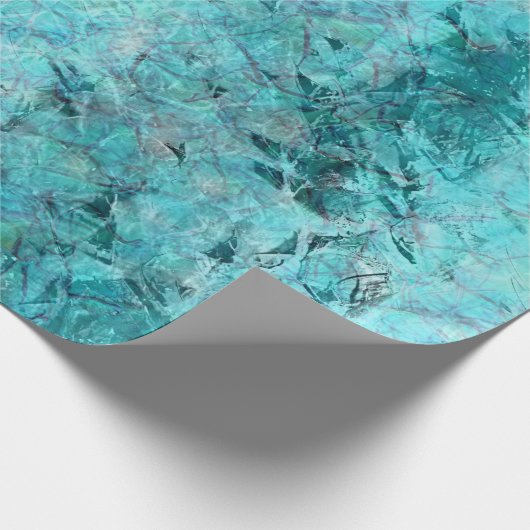 Blaues Neonpapier Geschenkpapier (Ecke)