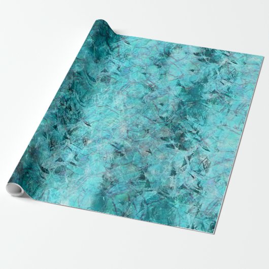 Blaues Neonpapier Geschenkpapier (Ungerollt)