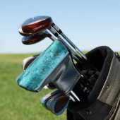 Blaues Neonpapier Golf Headcover (In Situ)