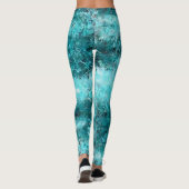 Blaues Neonpapier Leggings (Rückseite)