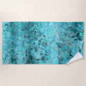 Blaues Neonpapier Strandtuch (Vorderseite)