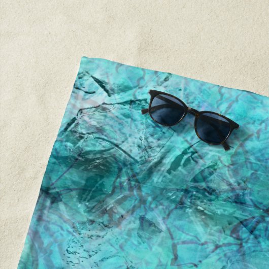 Blaues Neonpapier Strandtuch (Beispiel)