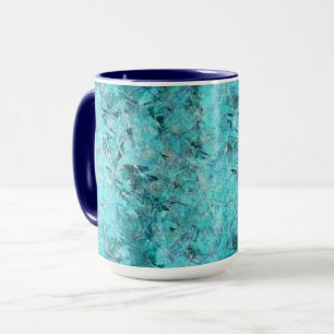 Blaues Neonpapier Tasse