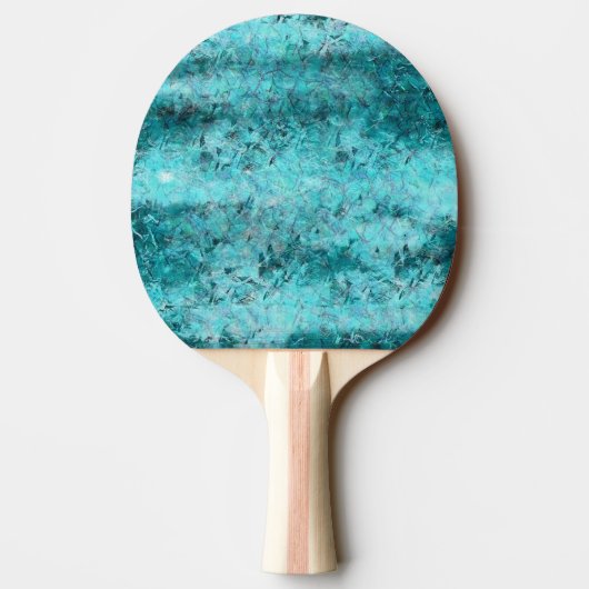 Blaues Neonpapier Tischtennis Schläger (Rückseite)