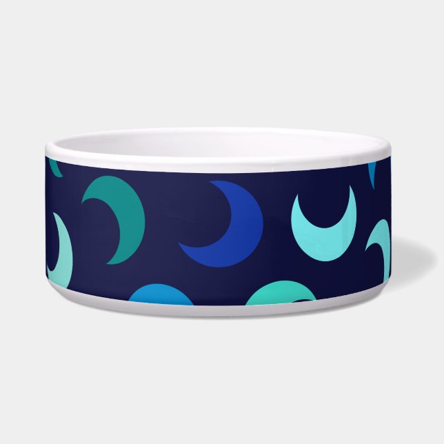 Blaues New Moon Muster Napf (Vorderseite)