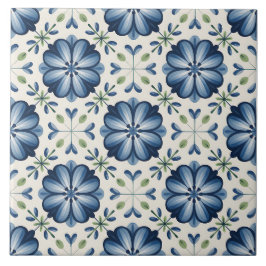 Blaues Niederländisches Delft-Muster  Fliese