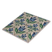 Blaues Niederländisches Delft-Muster Fliese (Seite)