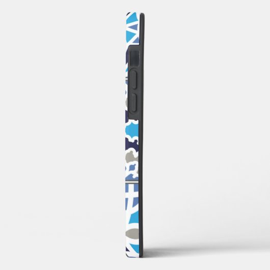 Blaues niederländisches Fliesenmuster Case-Mate iPhone Hülle (Rückseite / Links)