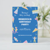 Blaues niedliches Eis zum Geburtstag (Stehend Vorderseite)