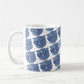 Blaues niedliches Eule-Bild Kaffeetasse (Links)