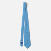 Blaues niedliches Gesicht Emoji Krawatte (Rückseite)