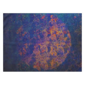 Blaues Night Tropical Dschungel Blätter Mond Metal Tischdecke (Vorderseite (Horizontal))