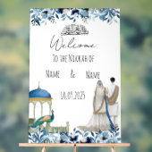 Blaues Nikkah-Zeichen Acrylschild (Neutral)