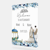 Blaues Nikkah-Zeichen Acrylschild (Winkel)