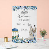 Blaues Nikkah-Zeichen Acrylschild (Hochzeit)