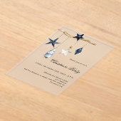 Blaues nordisches Dekor, einfaches mattiertes Weih Acryleinladungen (Ablage )