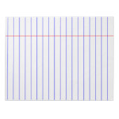 blaues Notizblock mit Rand (Vorderseite)