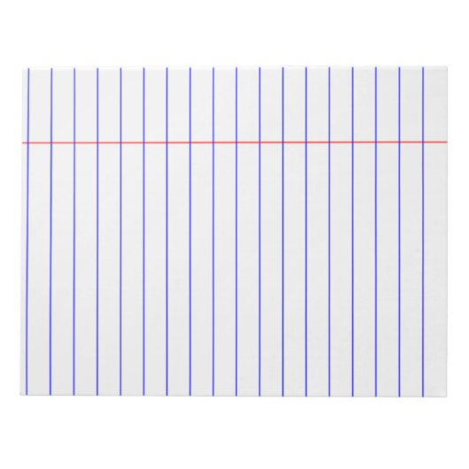 blaues Notizblock mit Rand (Vorderseite)