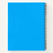 Blaues Notizbuch mit Illustration einer kasachisch (Rückseite)