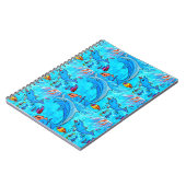 Blaues Notizbuch zum Lachen von Delphinen Notizblock (Linke Seite)